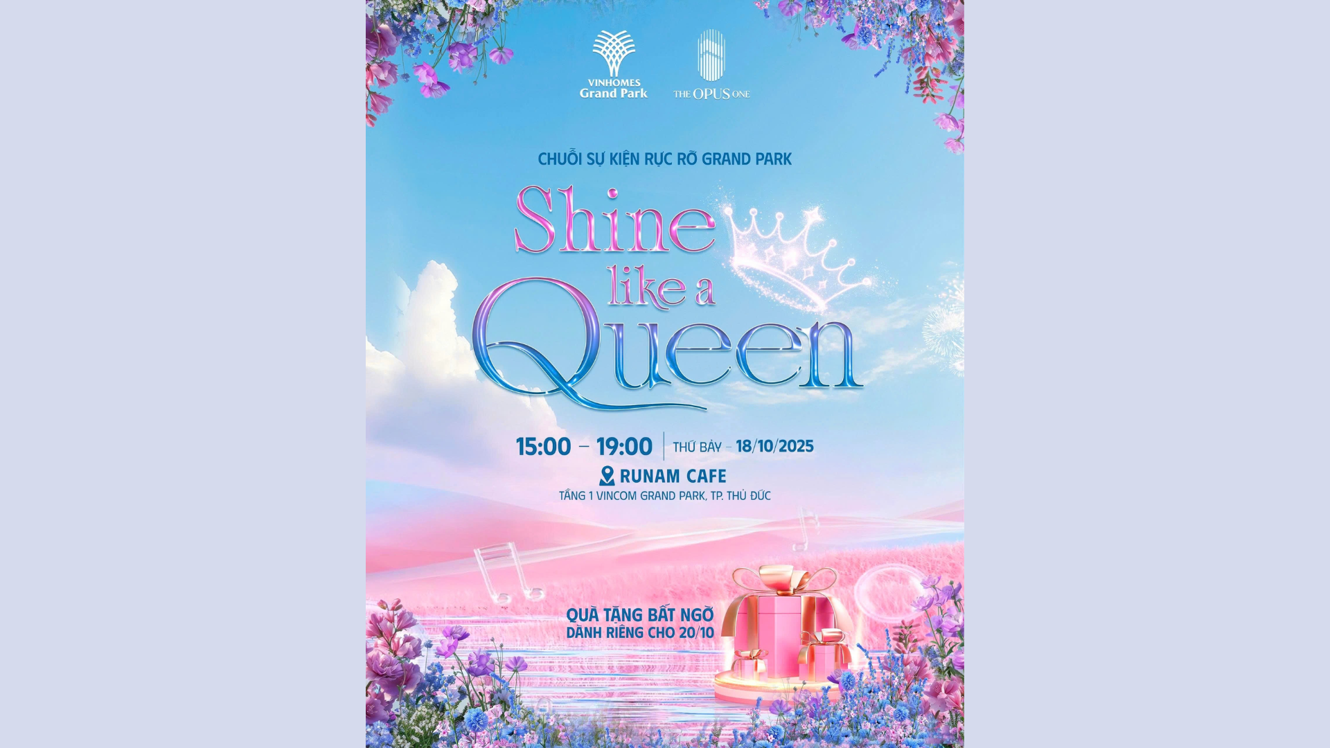 Sự kiện “Shine Like A Queen” – Vinhomes Grand Park tri ân phái đẹp 20/10