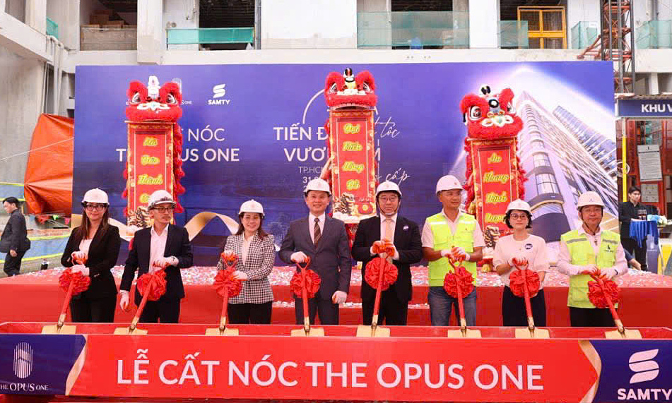 THE OPUS ONE CẤT NÓC: DẤU MỐC VÀNG KHẲNG ĐỊNH TIẾN ĐỘ BÀN GIAO CỦA SIÊU PHẨM HỢP TÁC VIỆT - NHẬT