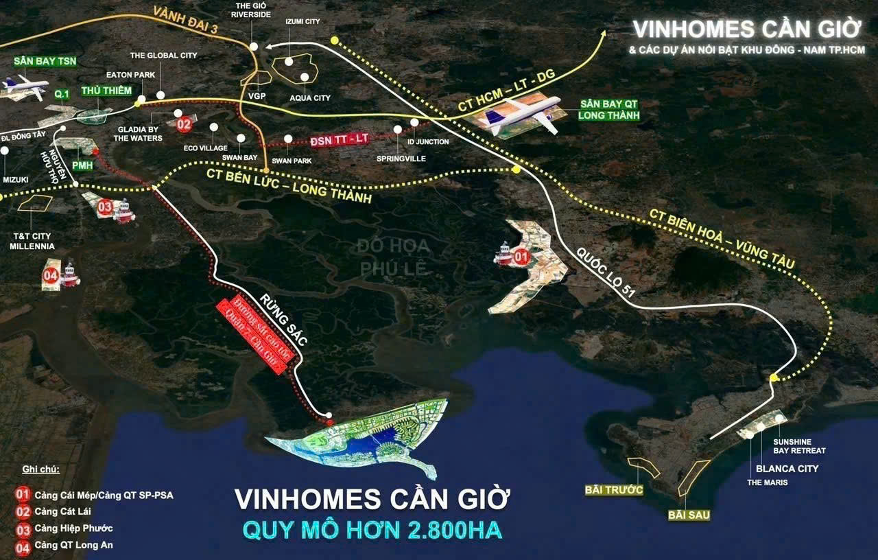 vị trí vinhomes cần giờ tphcm
