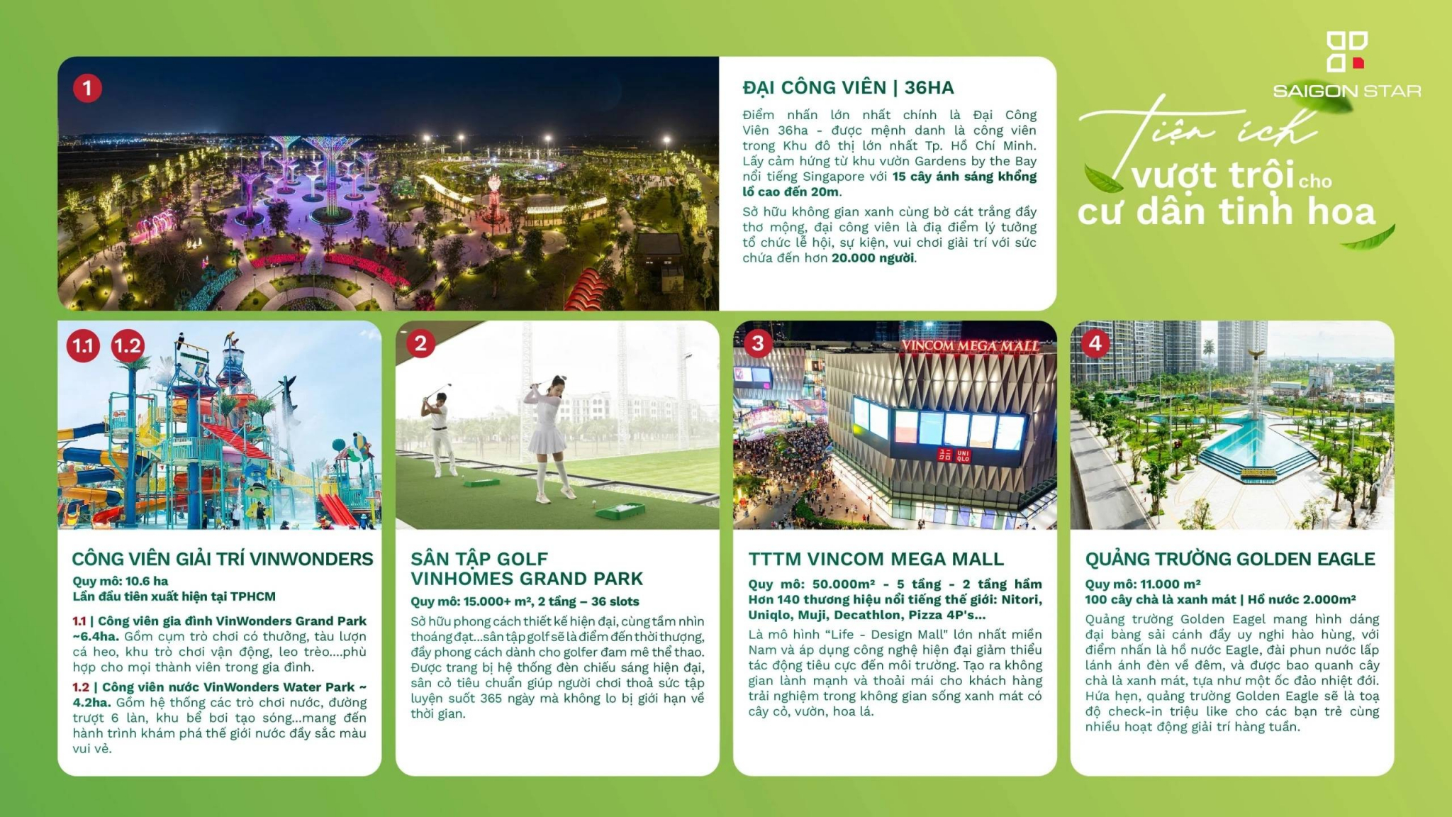 Hệ tiện ích Vinhomes Grand Park